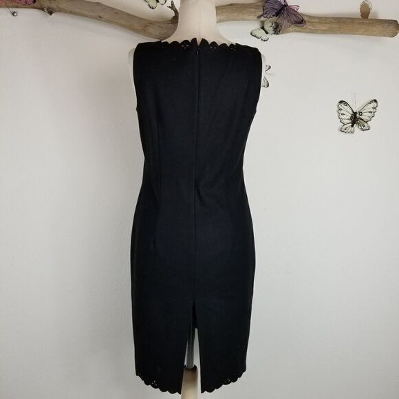 Ann Taylor black wool cashmere blend shift dress - Picture 8 of 8